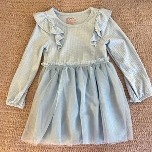 NWT Carter's Soft Blue Ruffle Dress